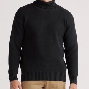 NWT Quince 100% organic cotton Men's Black Turtleneck Sweater
